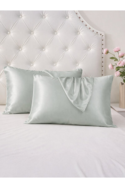 Donetella أغطية وسائد من الساتان - عبوة من قطعتين ناعمة وحريرية مقاس كينج 50×...