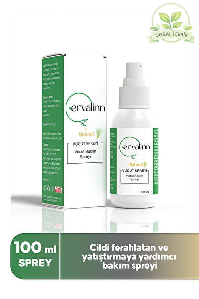 Ervalinn Lavanta Yağı & E Vitamini İçeren Doğal Vücut Spreyi - Dış Etkenlere ...