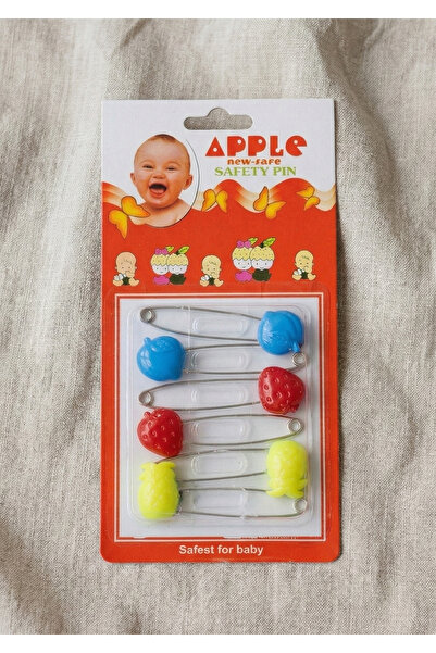 Nazarone ميه فروت منقوش إبرة أمان للأطفال من الفولاذ المقاوم للصدأ 6 قطع