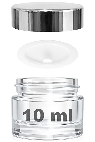 Afracam 10 ml Cam Kavanoz Şeffaf 10 cc Mini Krem Kavanozu Aynalı Kapaklı Lip ...