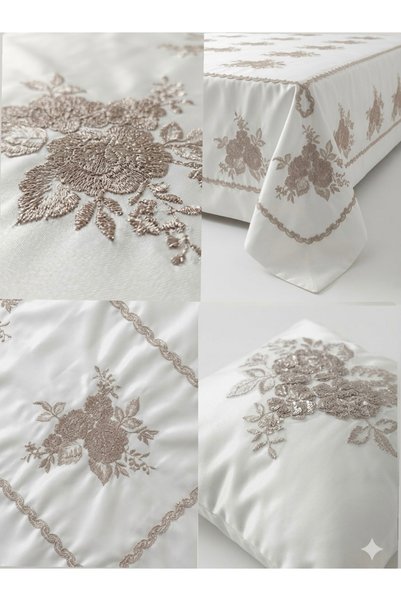 ARS HOME COLLECTION مزدوج غطاء سرير طقم ودائع فاخر 4 قطع