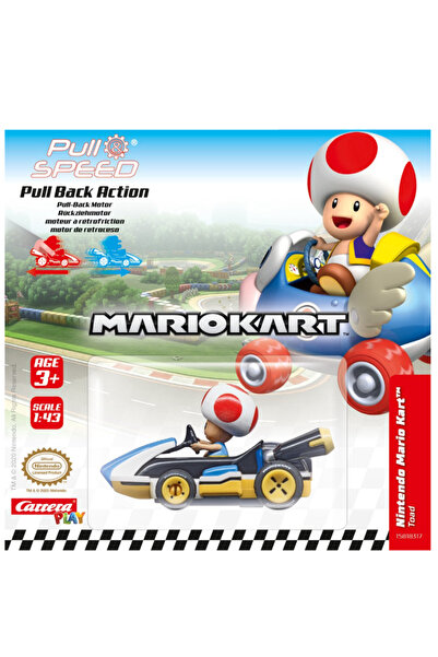 Carrera Mașină de curse Pull&Speed, Mario Kart 8 - Toad, 5,2 cm