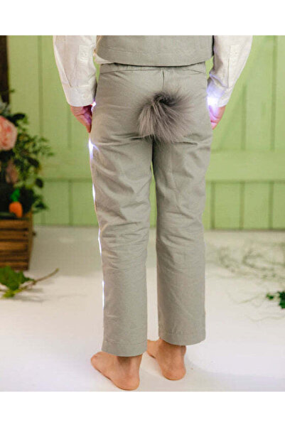 fustite cu luminite Γκρι παντελόνι με λαμπερά γράμματα - 5-6 ετών (110-116 εκ.)