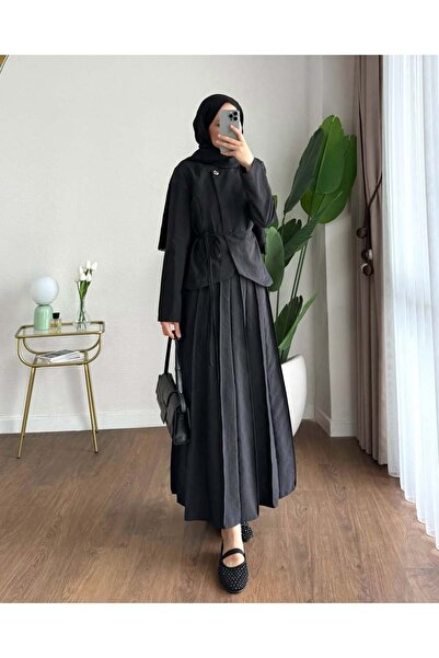 Women's Zara Cupola Portable Belt Grass Skirt Set - Black