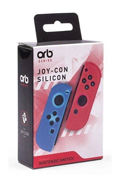 Orb Mânere din silicon pentru controler Joy-Con, albastre/portocalii, NSW