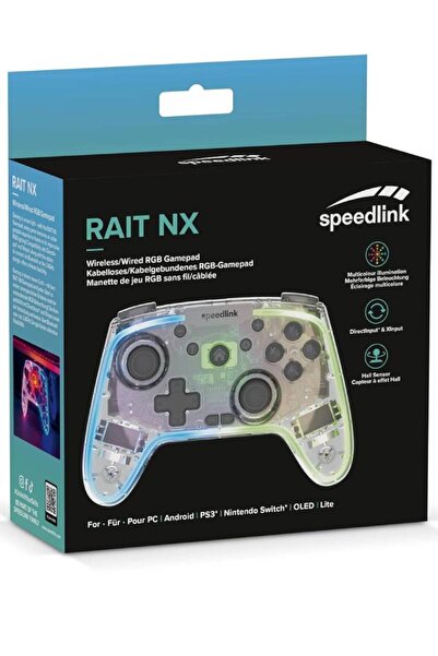 Speedlink Gamepad RAIT NX RGB Wireless/ Cu Cablu Transparent - PC/Switch