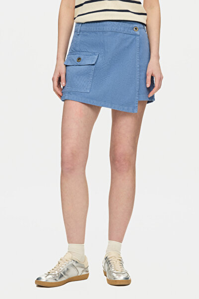 UCLA Linda Μπλε Σορτς με Πλυμένο Τζιν και Φούστα, Γυναικείο Σορτς σε Κανονική...