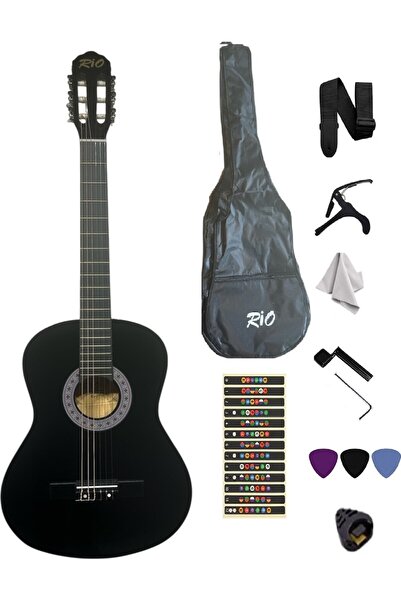 Maske Müzik Gmc Mg1bk Siyah Klasik Gitar Seti (TUNER STAND KILIF PENA HEDİYELİ)