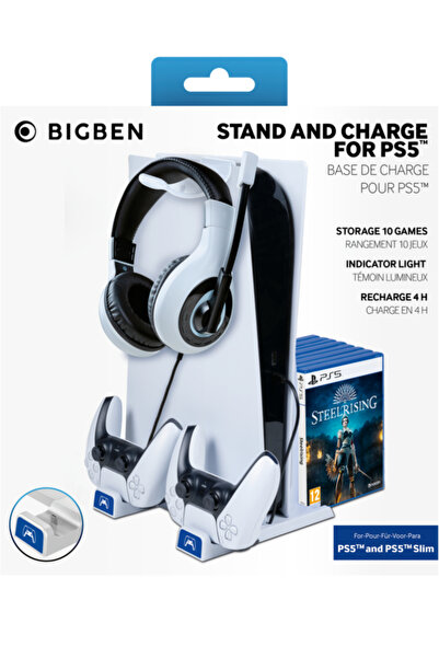 Nacon Stație de încărcare Slim White - Playstation 5