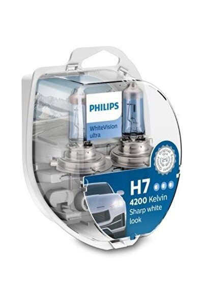 Philips Set de 2 becuri auto Philips H7 White Vision Ultra 4200K 12V, 55W