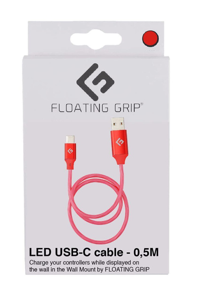Floating Grip Cablu controler 0,5M LED USB-C Roșu