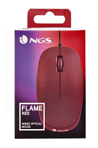 NGS Mouse Wired Flame 1000dpi Red