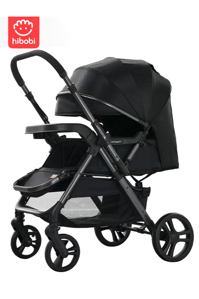 hibobi عربة أطفال ثنائية الاتجاه - قابلة للعكس، ممتصة للصدمات، حزام أمان بخمس...