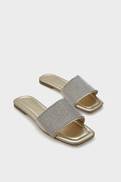 Capone Outfitters Margo Taşlı Tek Bantlı Düz Topuk Kadın Terlik