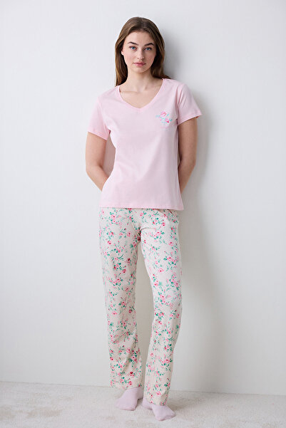 Penti Pink Roses Floral Pyjama Set