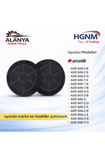HGNM E Trading Modeller Açıklamada Arçelik ADE 606 2 B Davlumbaz Karbon Filtr...