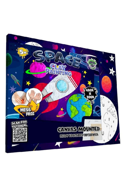 Splat Planet Pictură în lut pe pânză 30x40cm Spațiu (777685)
