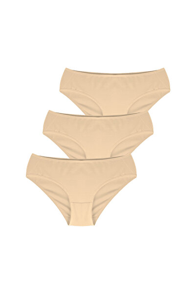 Penti Skin Cotton Nude Slip Panties - Pack of 3 Briefs