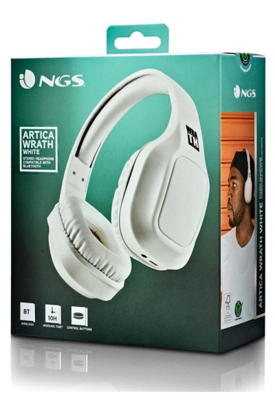 NGS Căști Bluetooth + Microfon Artica Wrath Alb