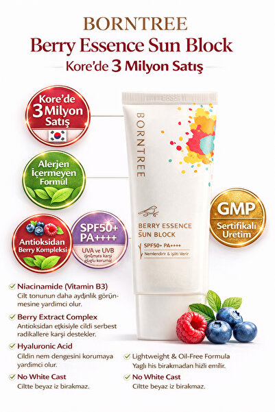 JEJUDO Berry Essence Sun Block Spf 50 Pa++++ 50 ml – Anti-Blemish, Moisturizi...