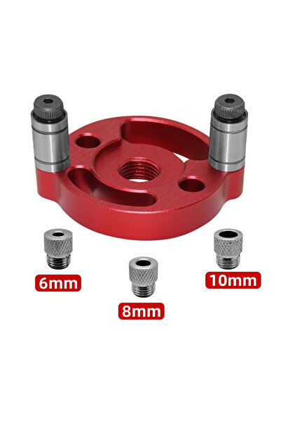 Choice مجموعة حمراء 6/8/10 مم، قالب تثبيت ثقوب عمودية، قالب تثبيت دبابيس ذاتي...