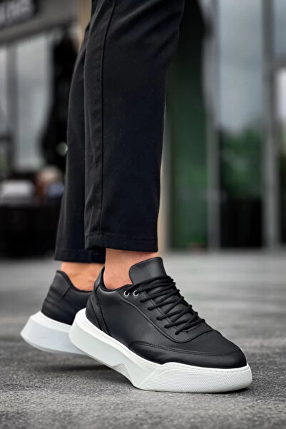 BOA Чорні чоловічі кросівки на високій підошві з шнурівкою - BA0354