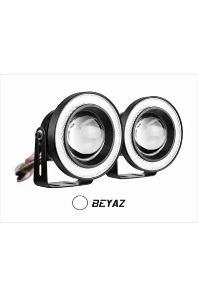 Sm Motors Angel Sis Farı Üniversal 76mm Mercekli (2 Adet) Beyaz