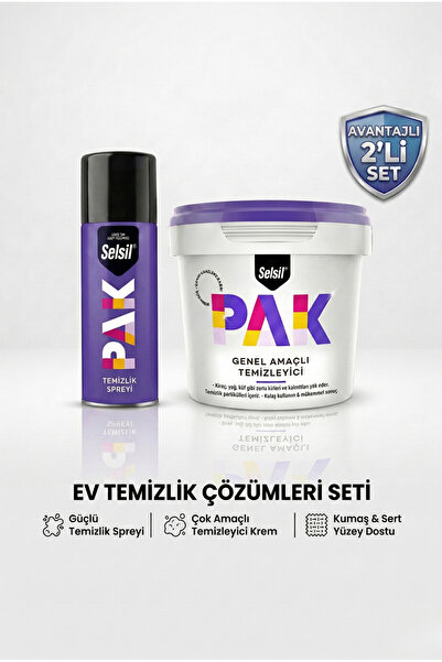 Selsil PAK 2'li Avantaj Paketi - Leke Çıkarıcı Sprey + Genel Amaçlı Temizleyi...