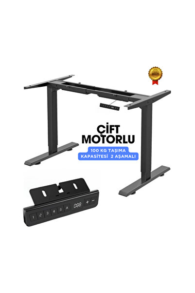 Vesamax Elektrikli Yüksekliği Ayarlanabilir Masa Ayağı Çift Motorlu, 2 Aşamal...