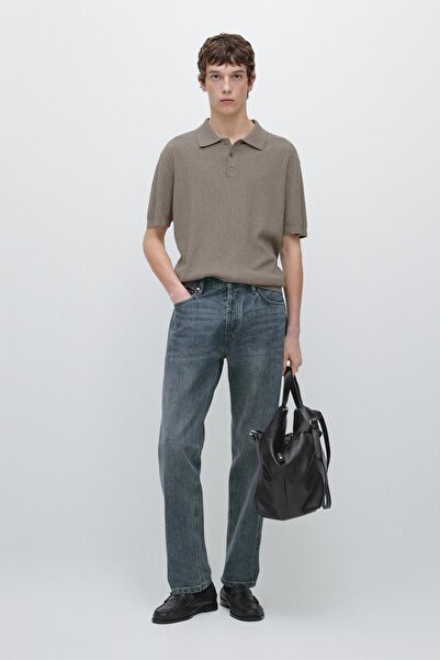 Massimo Dutti Pamuklu triko polo yaka kazak