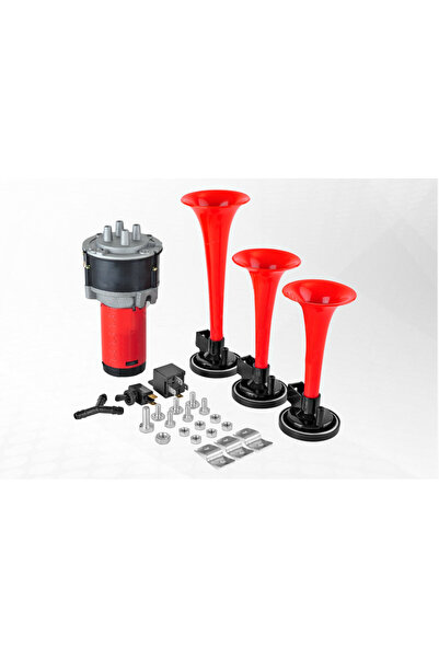 DuoLight Havalı Korna Seti - 12V Kendinden Kompresörlü - Ultra Güçlü Ses, Röl...