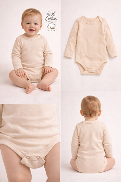 mumuko %100 Pamuk Çıtçıtlı Erkek Bebek Body