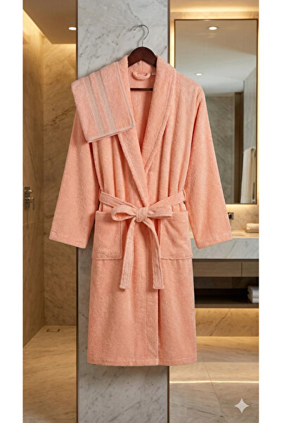 COTTONQUEEN رداء حمام منشفة بالمشمش من أريا