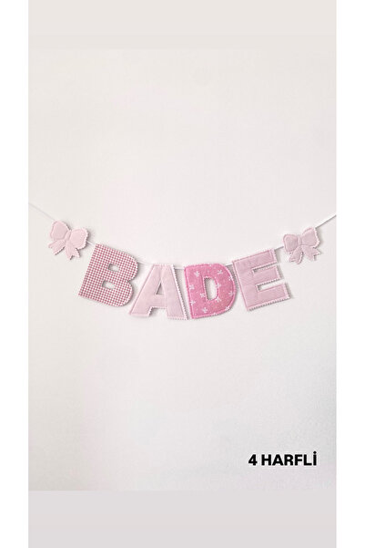 Pure baby handmade İsim Flama Bebek Odası Kapı Süsü Duvar Süsü