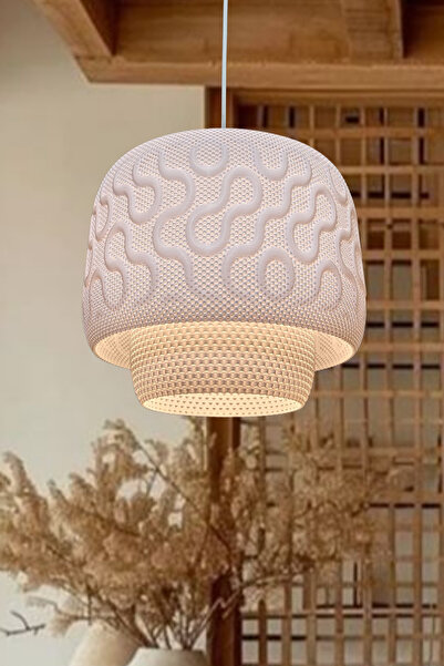 decory Mystic Mesh Dokulu Modern Avize, Pinterest Tarzı Tekli Sarkıt Avize (B...