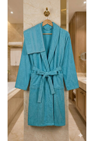 COTTONQUEEN رداء حمام منشفة تركواز من ARYA