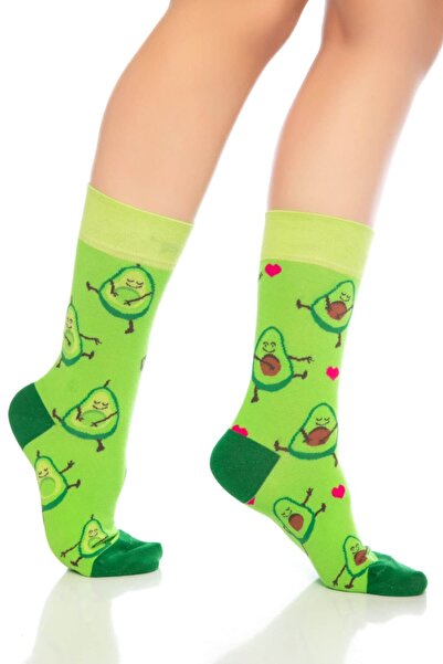DAYCO Unisex Avocado Love με μοτίβο πολύχρωμες κάλτσες χωρίς ραφή