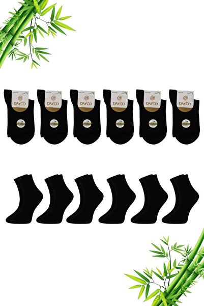 DAYCO Γυναικείες μαύρες Premium κάλτσες μπαμπού χωρίς ραφή (6 ΖΕΥΓΑ)