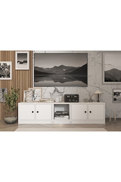 Nettrends Tv Ünitesi Beyaz 161cm