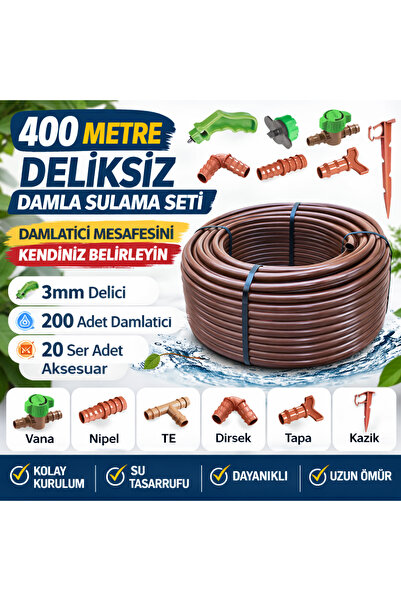 Genel Markalar Deliksiz Damlama Sulama 400 M Borusu Hortumu 16mm