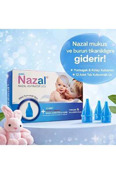 Nazal JENBOL Burun Aspiratör 12'li Yedek Uç (otri Bebe Uyumlu)