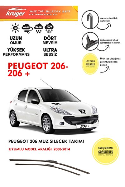 Peugeot 206 Muz Silecek . 2011 Model Araca Özel Aparat .