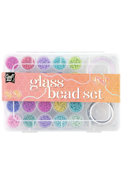 GRAFİX Amestec de mărgele de sticlă Craft ID, 25 de culori (CR1406/GE)