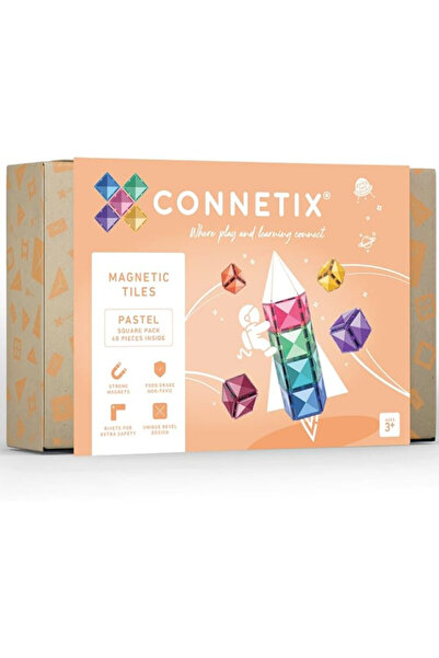 Connetix Pachet pătrat pastel 40 bucăți (CT-P-00040-SQ)
