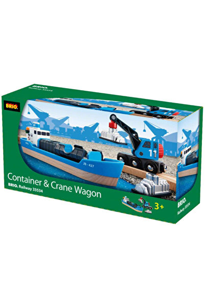 BRIO Set Navă de marfă și macara (33534)