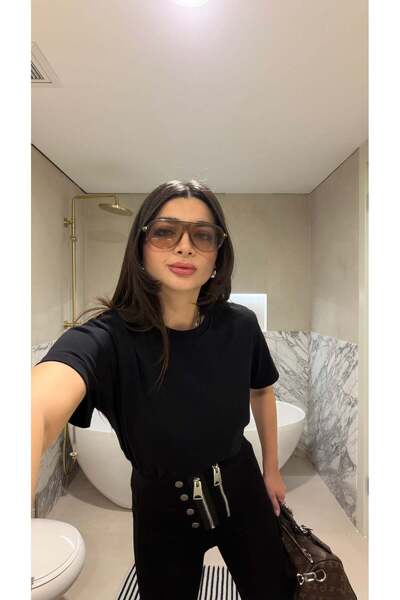 Bade Butik Μαύρο μπλουζάκι με λαιμόκοψη ποδηλάτου Babe Basic