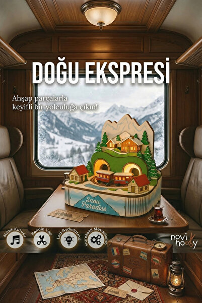NoviHobby Doğu Ekspresi 3D Puzzle Ahşap Minyatür Maket Kiti DIY Kendin Yap