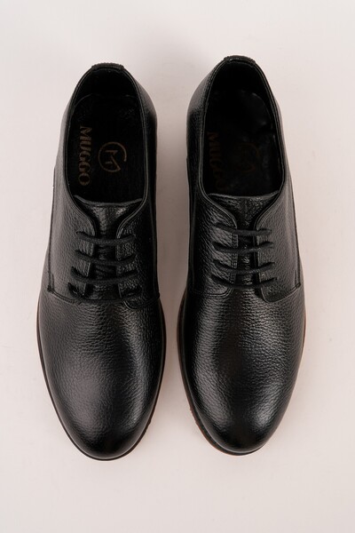 MUGGO ماتيو جلد أصلي حذاء كلاسيكي كاجوال للرجال برباط