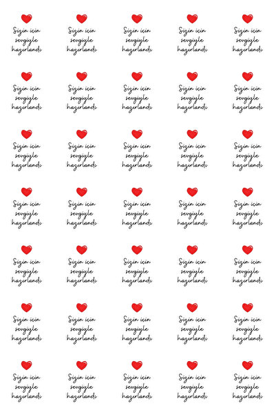 Bimotif Paketlemeye özel 35 adet sticker, Sizin için sevgiyle hazırlandı