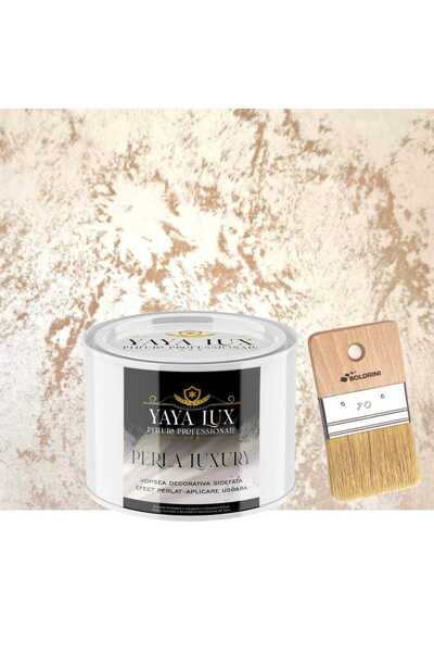 YaYa Color Vopsea decorativa de Lux, Perla Luxury cu Fulgi Perlati, Cafea cu ...